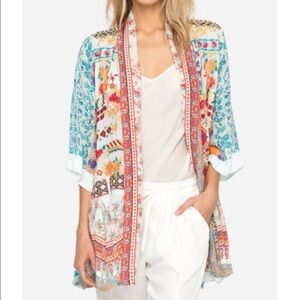 NWOT Johnny Was Silk Embroidered Kimono Size M